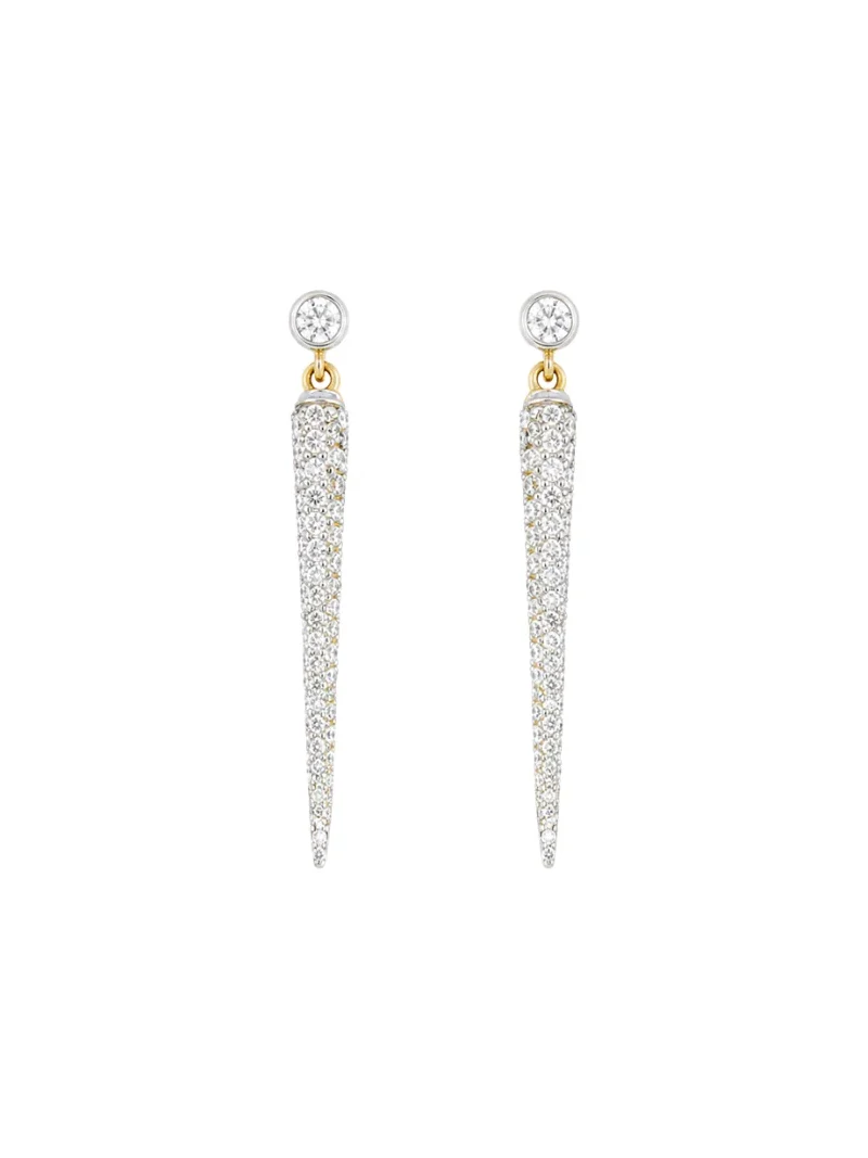 0.45ct Diamond 14K Gold Graduated Dangle Drop Earrings