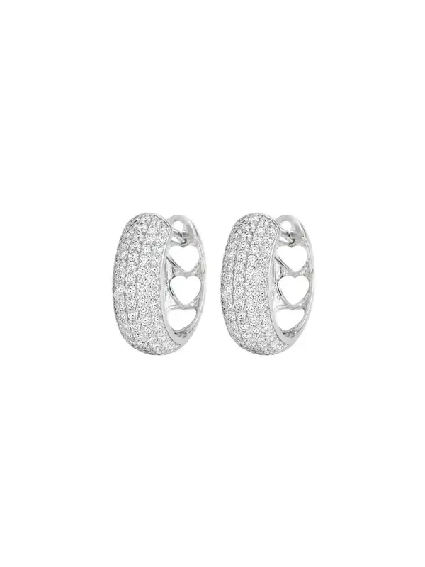 1.10ct Diamond 18K Gold Hoop Earrings