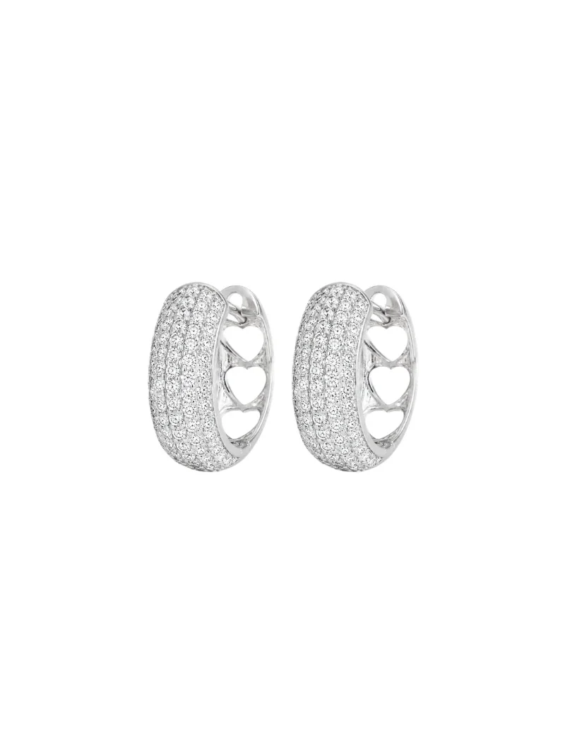 1.10ct Diamond 18K Gold Hoop Earrings 1.10ct Diamond 18K Gold Hoop Earrings