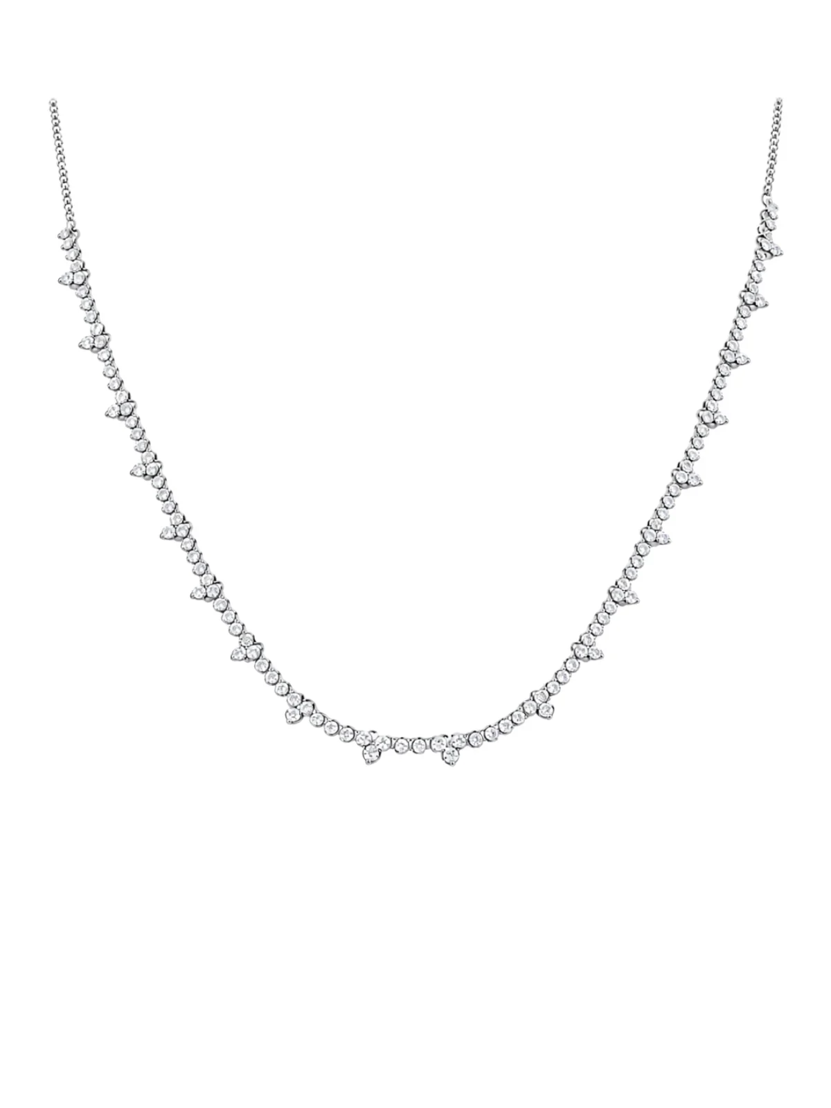 Wish Fine Jewelry 3.00ct Diamond 14K Gold Station Necklace