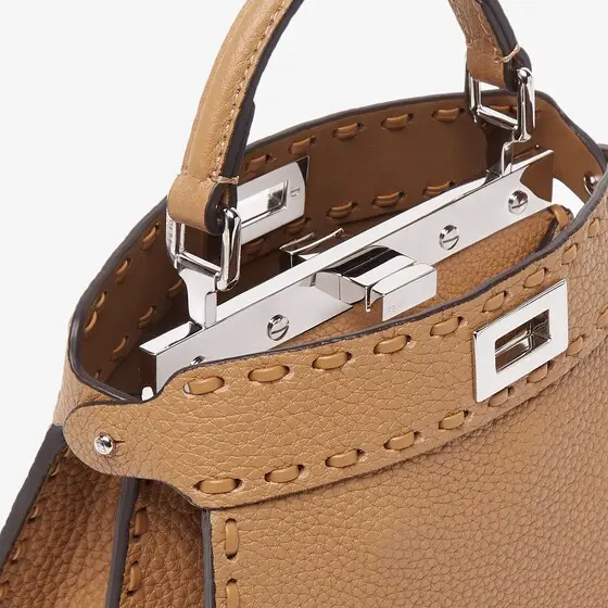 Fendi Peekaboo ISeeU Petite Selleria Bag with 306 Hand-Sewn Stitches | Thumbnail 5 Fendi Peekaboo ISeeU Petite Selleria Bag with 306 Hand-Sewn Stitches | Thumbnail 5