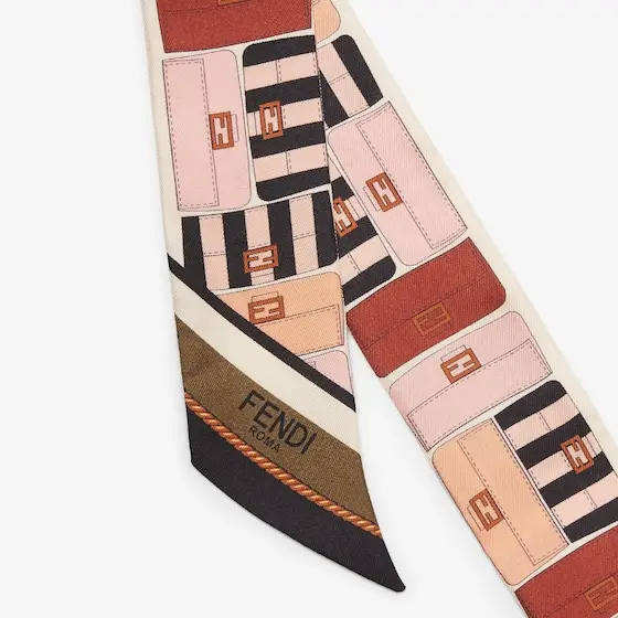 Fendi Wrappy Silk Skinny Scarf | Thumbnail 2 Fendi Wrappy Silk Skinny Scarf | Thumbnail 2