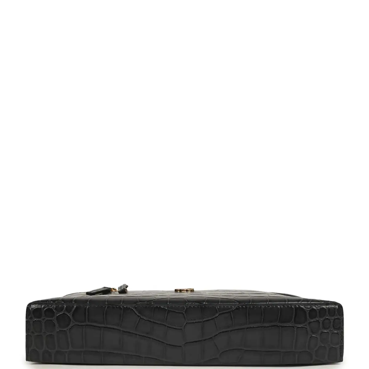 Chanel Chanel Large Top Handle Long Vanity Case Grey Croc Embossed Calfskin Gold Hardware | Thumbnail 6