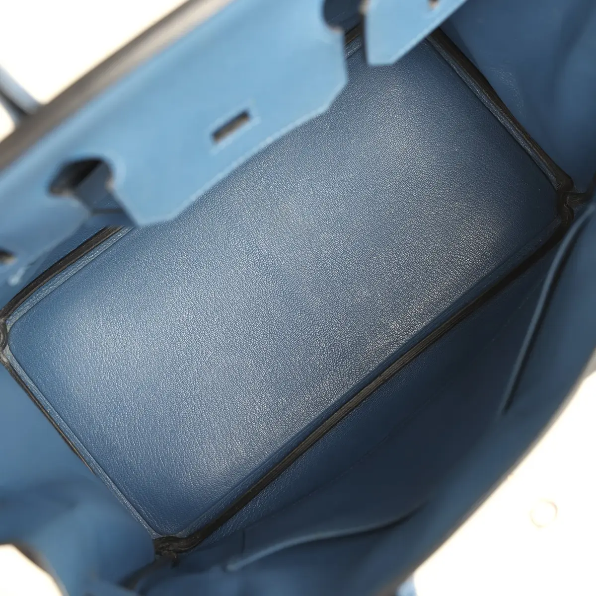 HERMÈS Pre-owned Hermes Birkin 30 Bleu Brighton Epsom Palladium Hardware | Thumbnail 8 HERMÈS Pre-owned Hermes Birkin 30 Bleu Brighton Epsom Palladium Hardware | Thumbnail 8