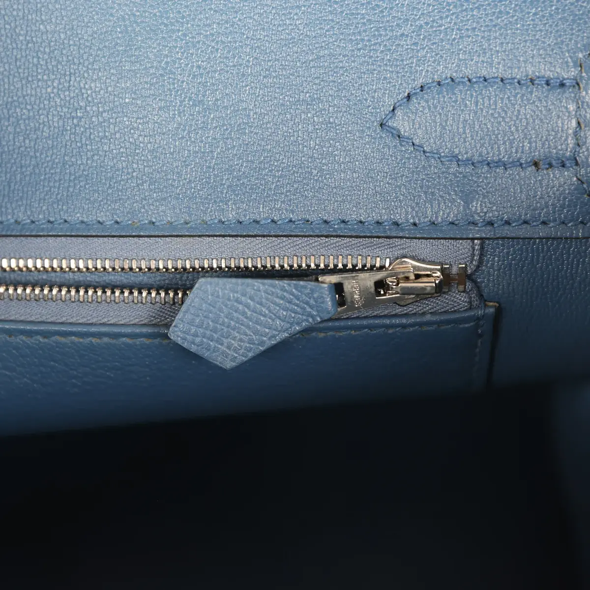 HERMÈS Pre-owned Hermes Birkin 30 Bleu Brighton Epsom Palladium Hardware | Thumbnail 9 HERMÈS Pre-owned Hermes Birkin 30 Bleu Brighton Epsom Palladium Hardware | Thumbnail 9