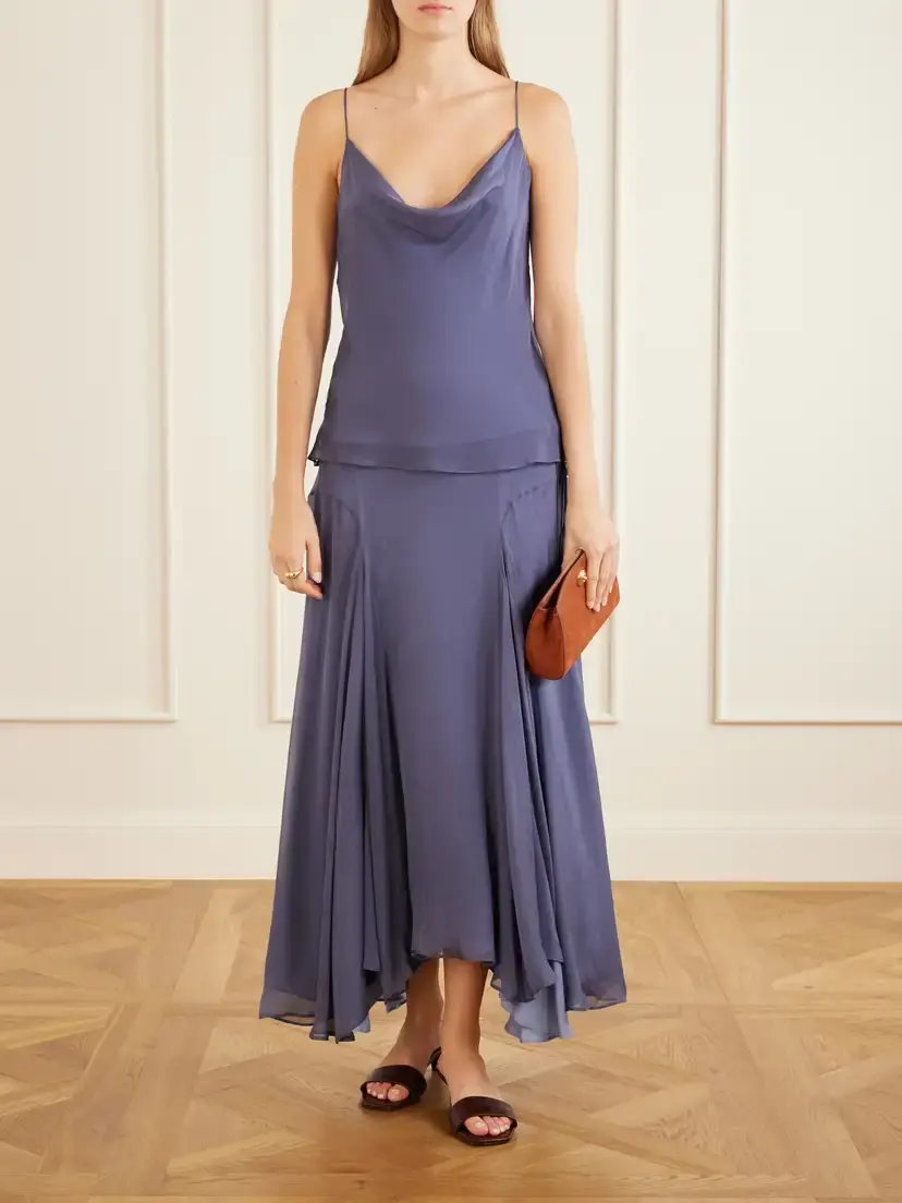 Kallmeyer Alyse Silk-chiffon Midi Skirt | Thumbnail 2