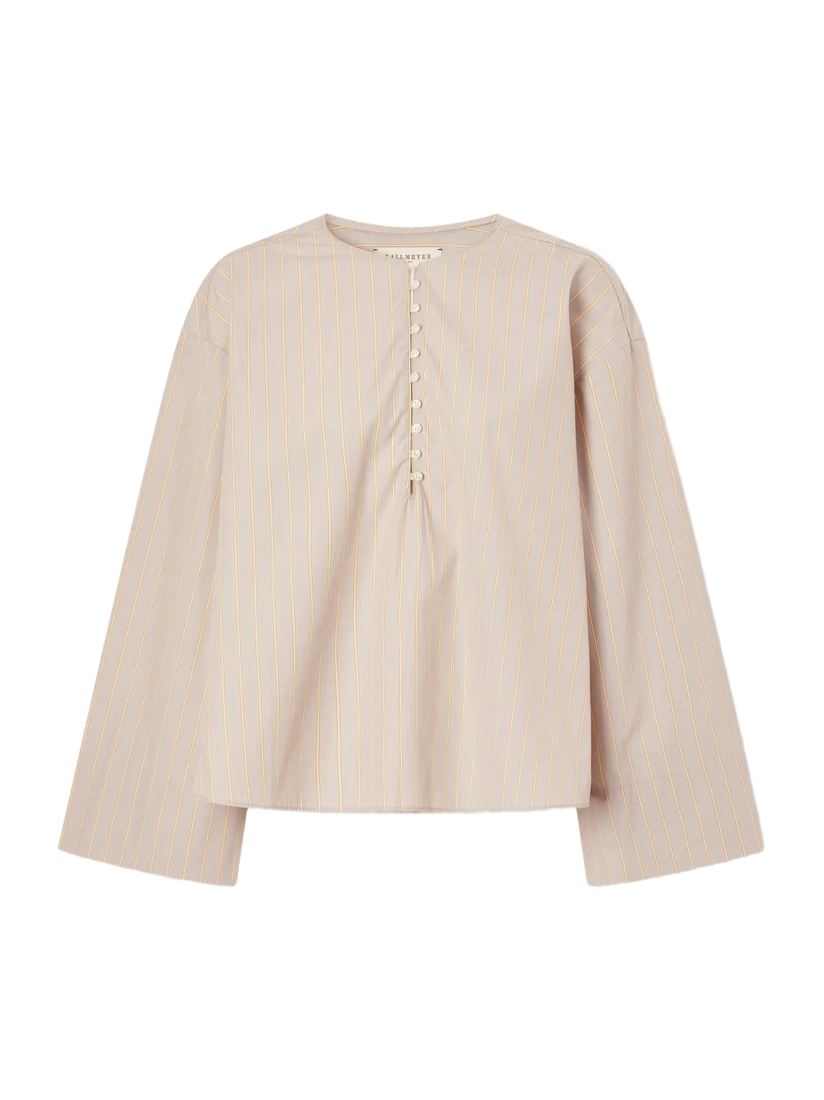 Kallmeyer Marguerite Striped Cotton-poplin Blouse