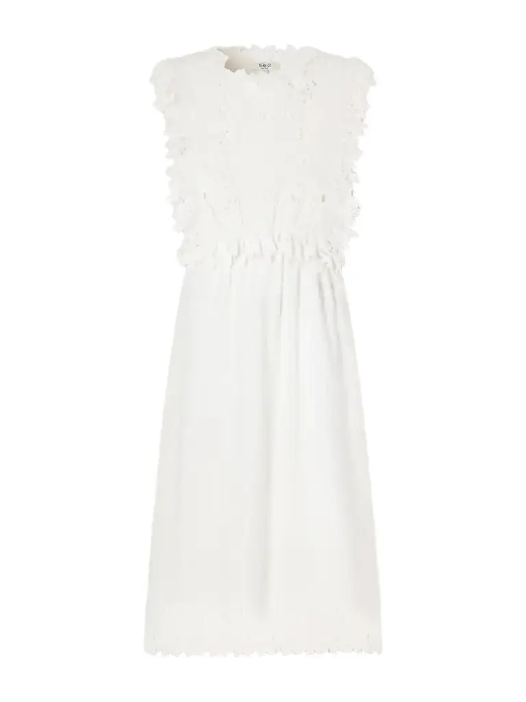 Sea Eleannora Lace-trimmed Cotton-voile Midi Dress | Image 1 Sea Eleannora Lace-trimmed Cotton-voile Midi Dress | Image 1
