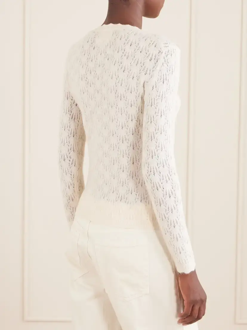 Marant Étoile Obeline Wool-blend Chrochet Sweater | Thumbnail 4 Marant Étoile Obeline Wool-blend Chrochet Sweater | Thumbnail 4