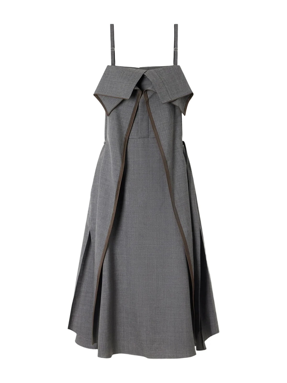 Pleated Ruffled Wool Midi Dress Pleated Ruffled Wool Midi Dress