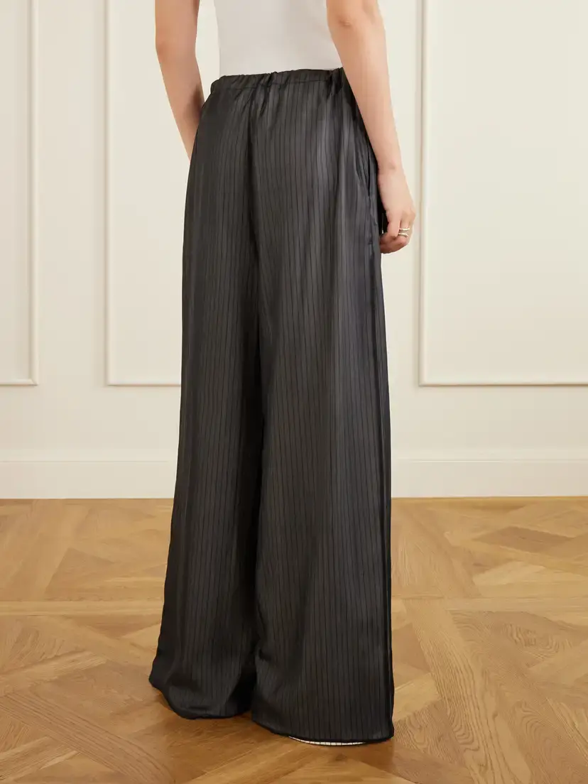 Kallmeyer Cairo Striped Silk And Cotton-poplin Wide-leg Pants | Thumbnail 4 Kallmeyer Cairo Striped Silk And Cotton-poplin Wide-leg Pants | Thumbnail 4