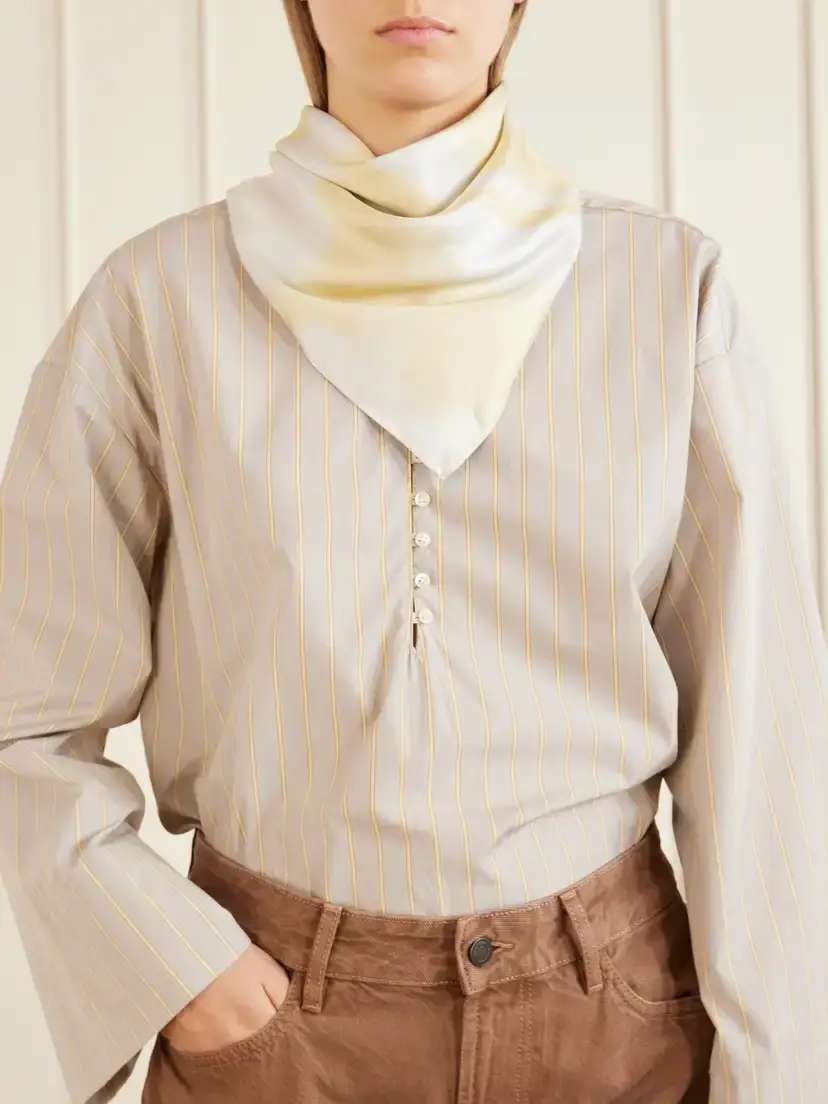 Kallmeyer Oil Moire Printed Silk-twill Scarf | Thumbnail 2