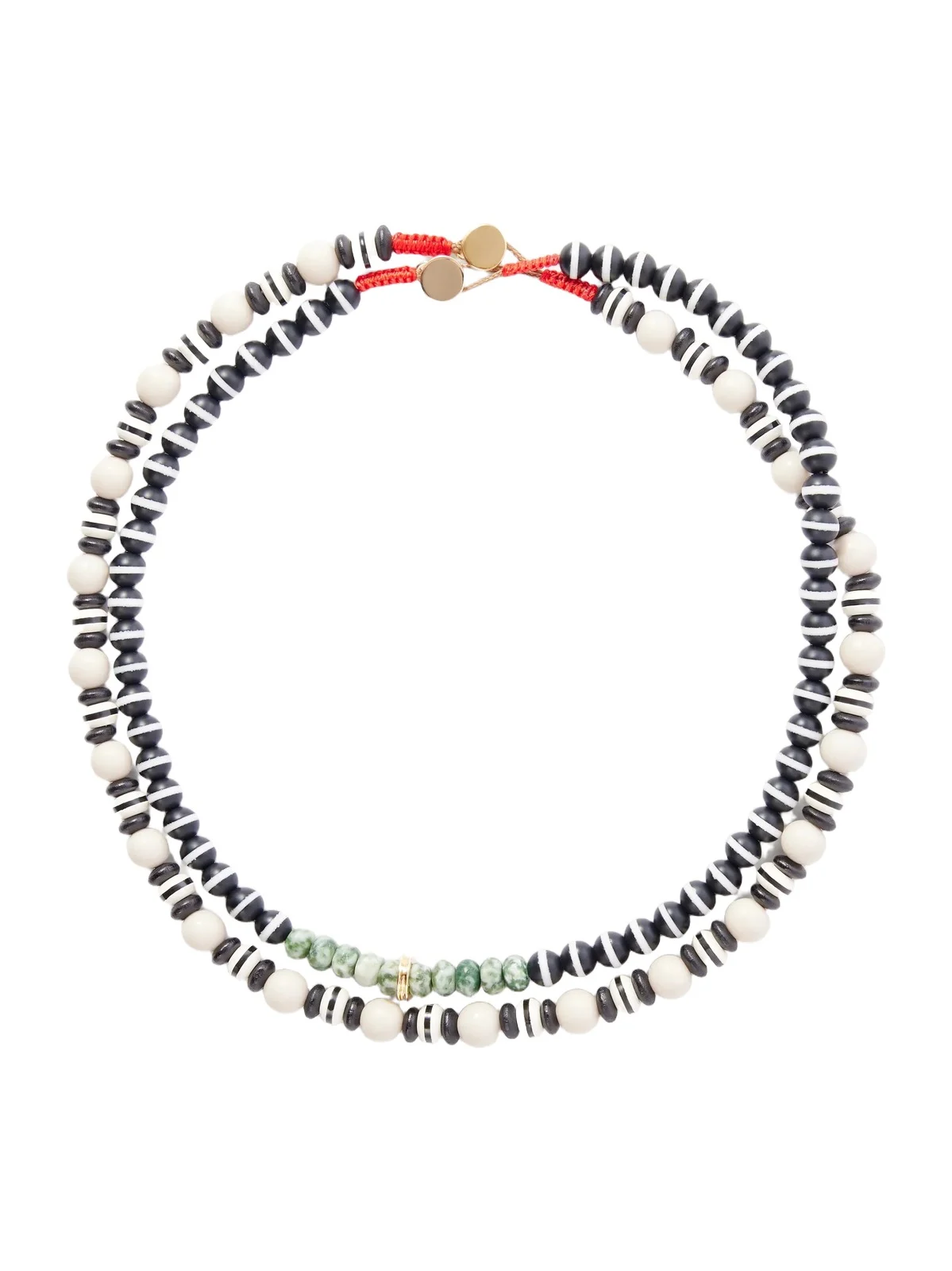 The Salt & Pepper Set Of Two Agate Beaded Necklaces The Salt & Pepper Set Of Two Agate Beaded Necklaces
