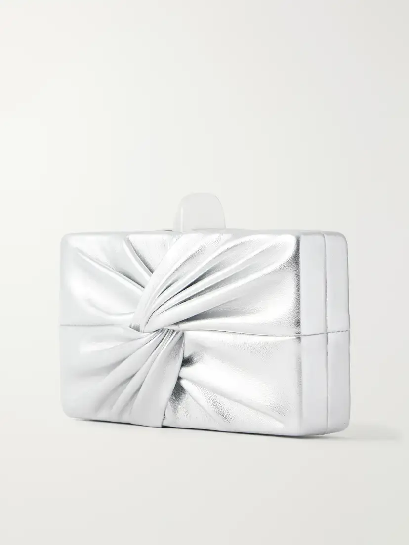 Cult Gaia Lisse Gathered Leather Clutch | Thumbnail 4 Cult Gaia Lisse Gathered Leather Clutch | Thumbnail 4