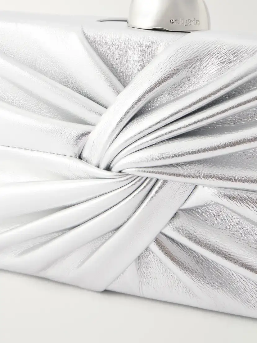 Cult Gaia Lisse Gathered Leather Clutch | Thumbnail 5 Cult Gaia Lisse Gathered Leather Clutch | Thumbnail 5