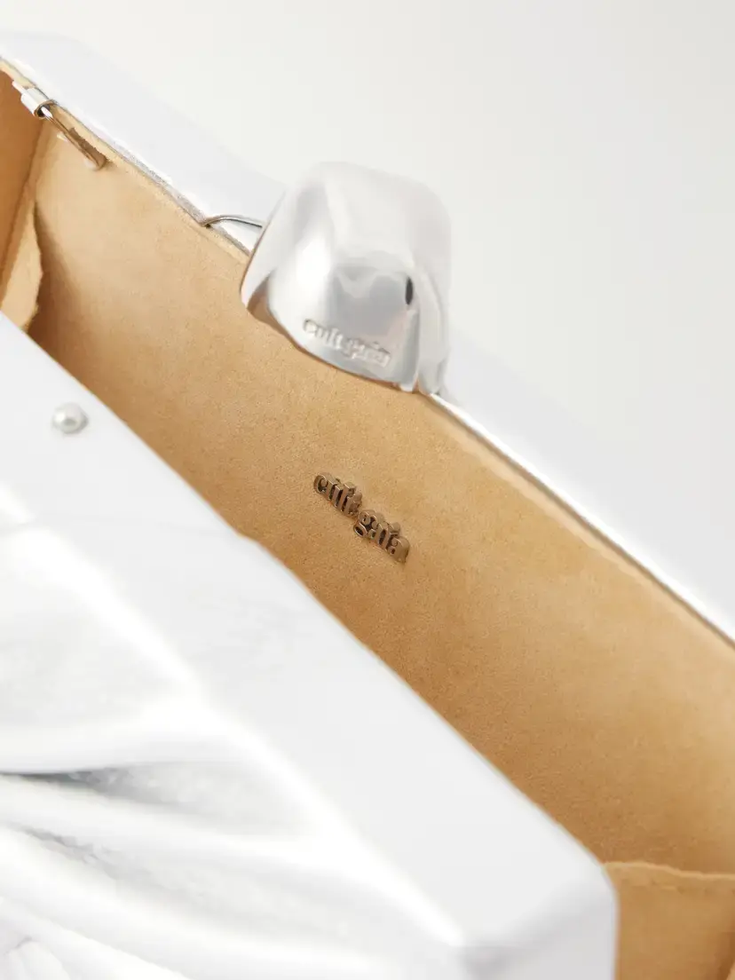 Cult Gaia Lisse Gathered Leather Clutch | Thumbnail 6 Cult Gaia Lisse Gathered Leather Clutch | Thumbnail 6