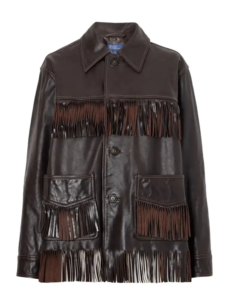 Polo Ralph Lauren Fringed Leather Jacket