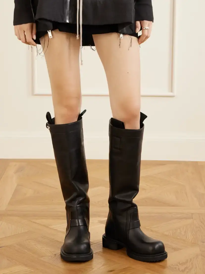 Rick Owens Leather Knee Boots | Thumbnail 2 Rick Owens Leather Knee Boots | Thumbnail 2
