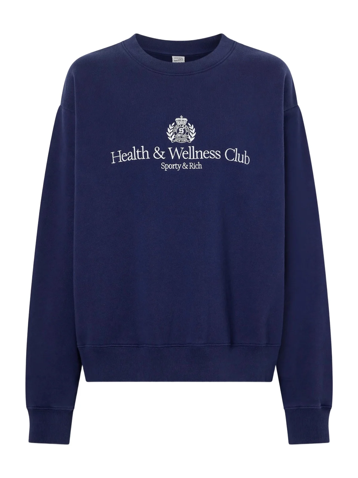 Sporty & Rich Logo-embroidered Cotton-jersey Sweatshirt