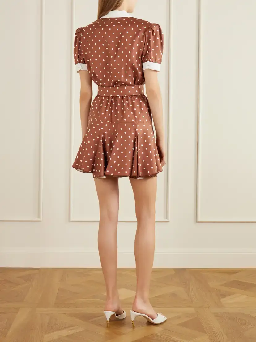Rodarte Belted Polka-dot Silk Midi Dress | Thumbnail 3 Rodarte Belted Polka-dot Silk Midi Dress | Thumbnail 3