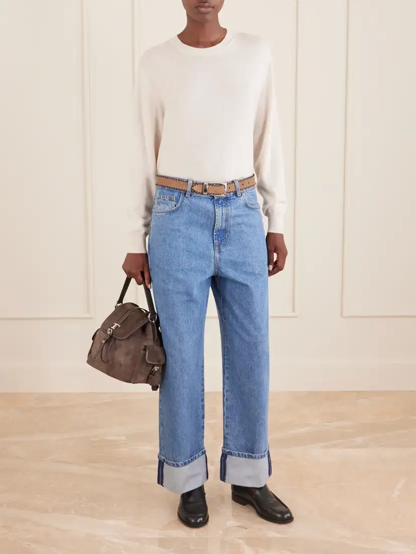 Tod's Tim Zaino Mini Leather-trimmed Suede Shoulder Bag | Thumbnail 3 Tod's Tim Zaino Mini Leather-trimmed Suede Shoulder Bag | Thumbnail 3