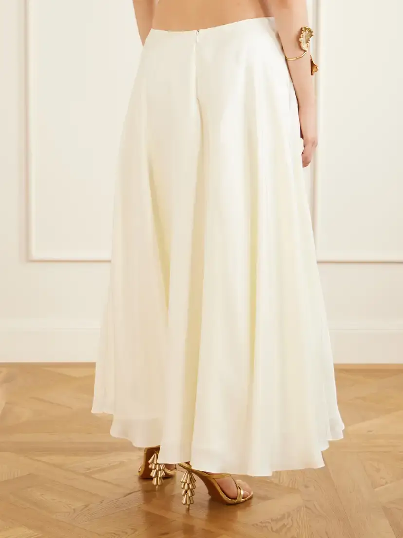 Cult Gaia Cyrene Silk-twill Midi Skirt | Thumbnail 4 Cult Gaia Cyrene Silk-twill Midi Skirt | Thumbnail 4