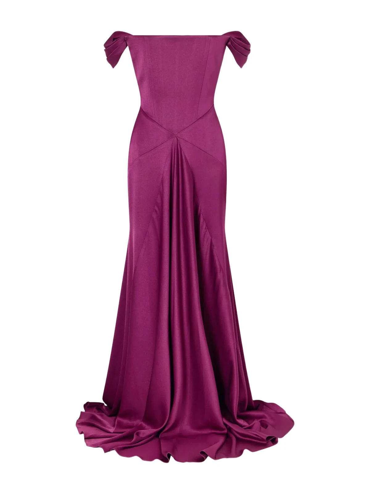 Satin Off-the-shoulder Gown