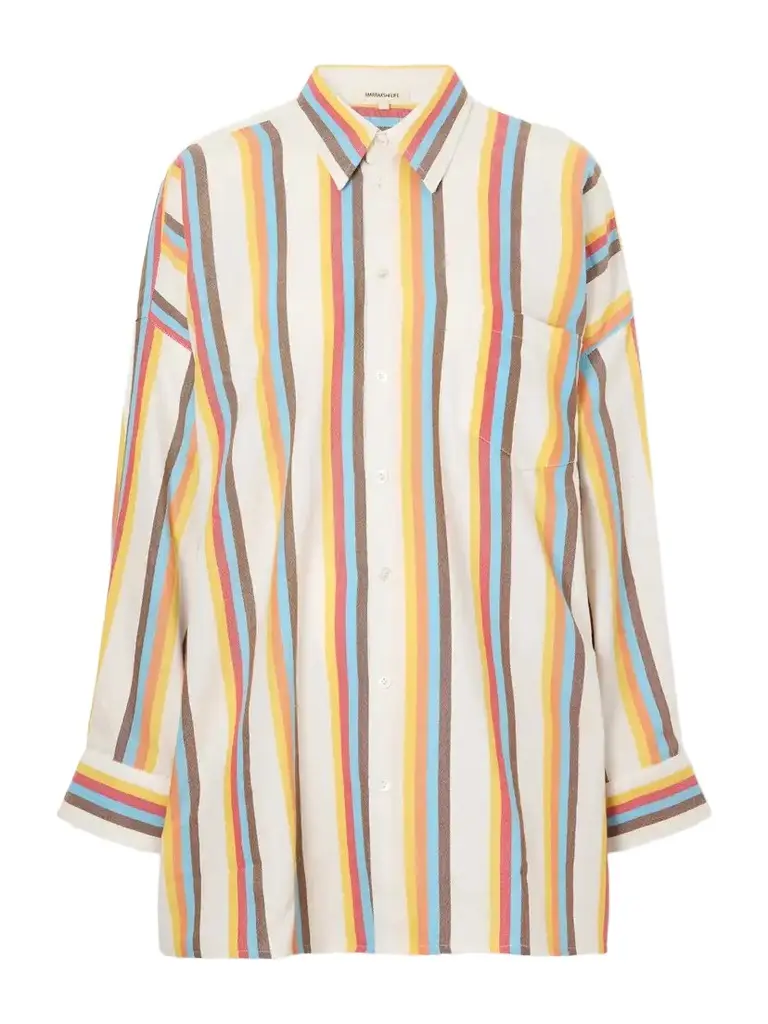 Marrakshi Life The Oversized Striped Cotton-poplin Shirt | Image 1 Marrakshi Life The Oversized Striped Cotton-poplin Shirt | Image 1