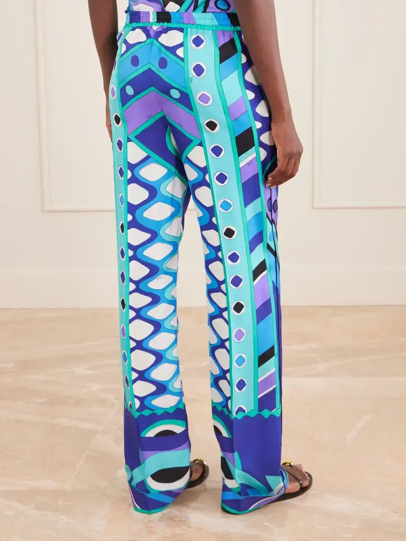 PUCCI Printed Silk-twill Wide-leg Pants | Thumbnail 4
