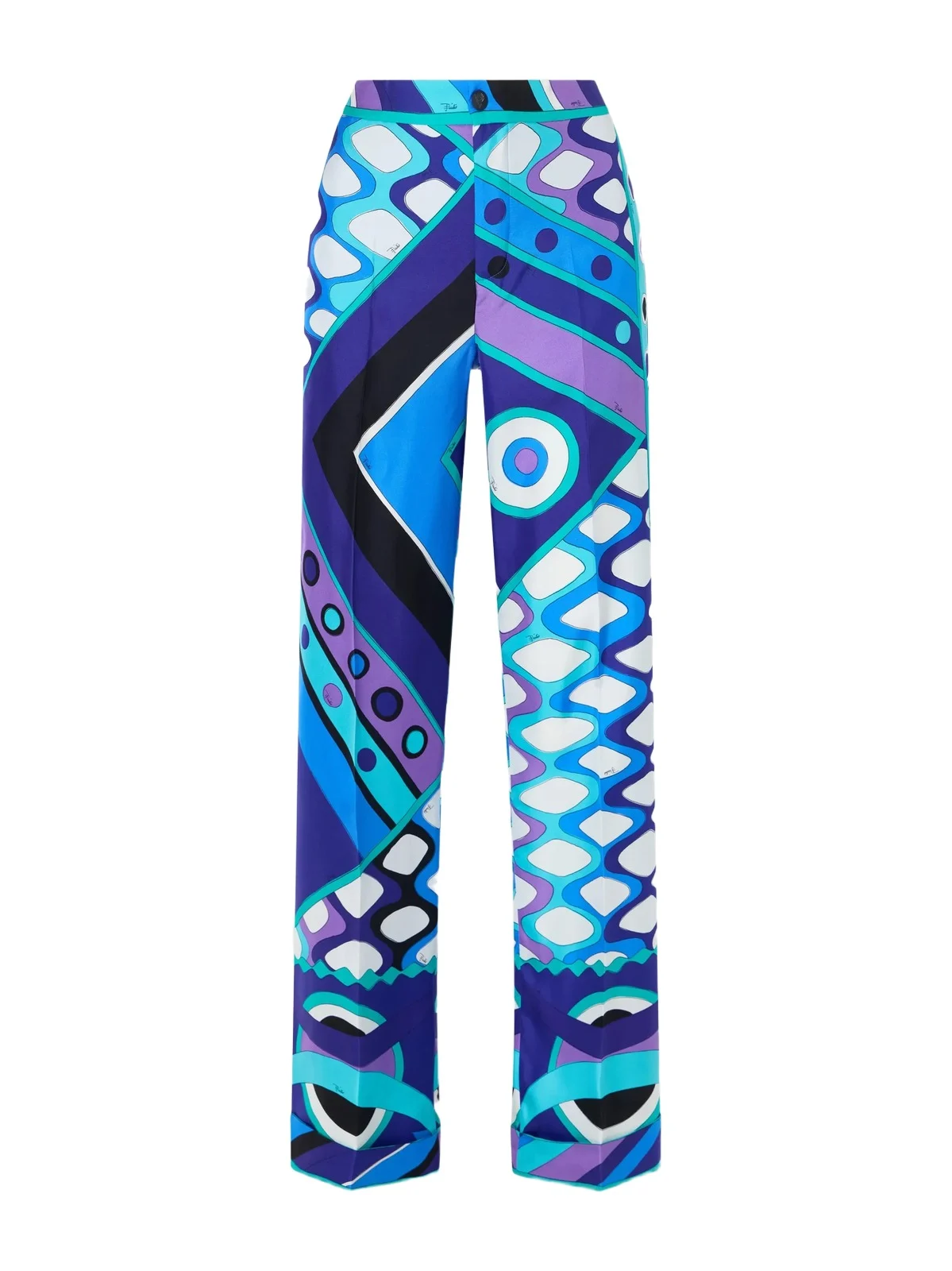 Printed Silk-twill Wide-leg Pants Printed Silk-twill Wide-leg Pants