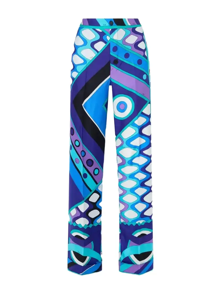 PUCCI Printed Silk-twill Wide-leg Pants | Image 1 PUCCI Printed Silk-twill Wide-leg Pants | Image 1