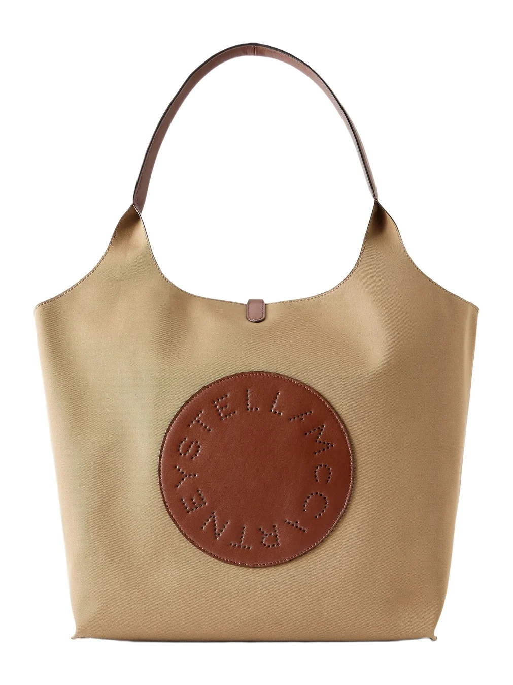 Stella McCartney Logo-embossed Reversible Vegetarian Material And Cotton-twill Tote - Brown
