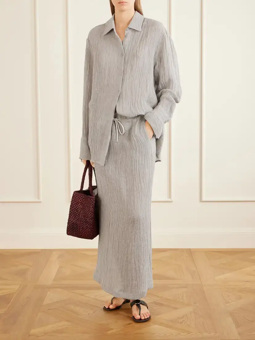 Kallmeyer Regina Linen-blend Gauze Midi Skirt | Thumbnail 2 Kallmeyer Regina Linen-blend Gauze Midi Skirt | Thumbnail 2