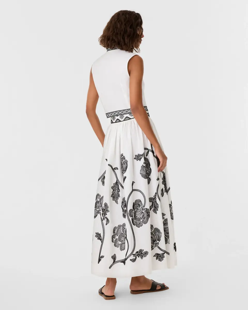 Emporio Sirenuse Ombretta Skirt with Peony Embroidery | Thumbnail 12 Emporio Sirenuse Ombretta Skirt with Peony Embroidery | Thumbnail 12