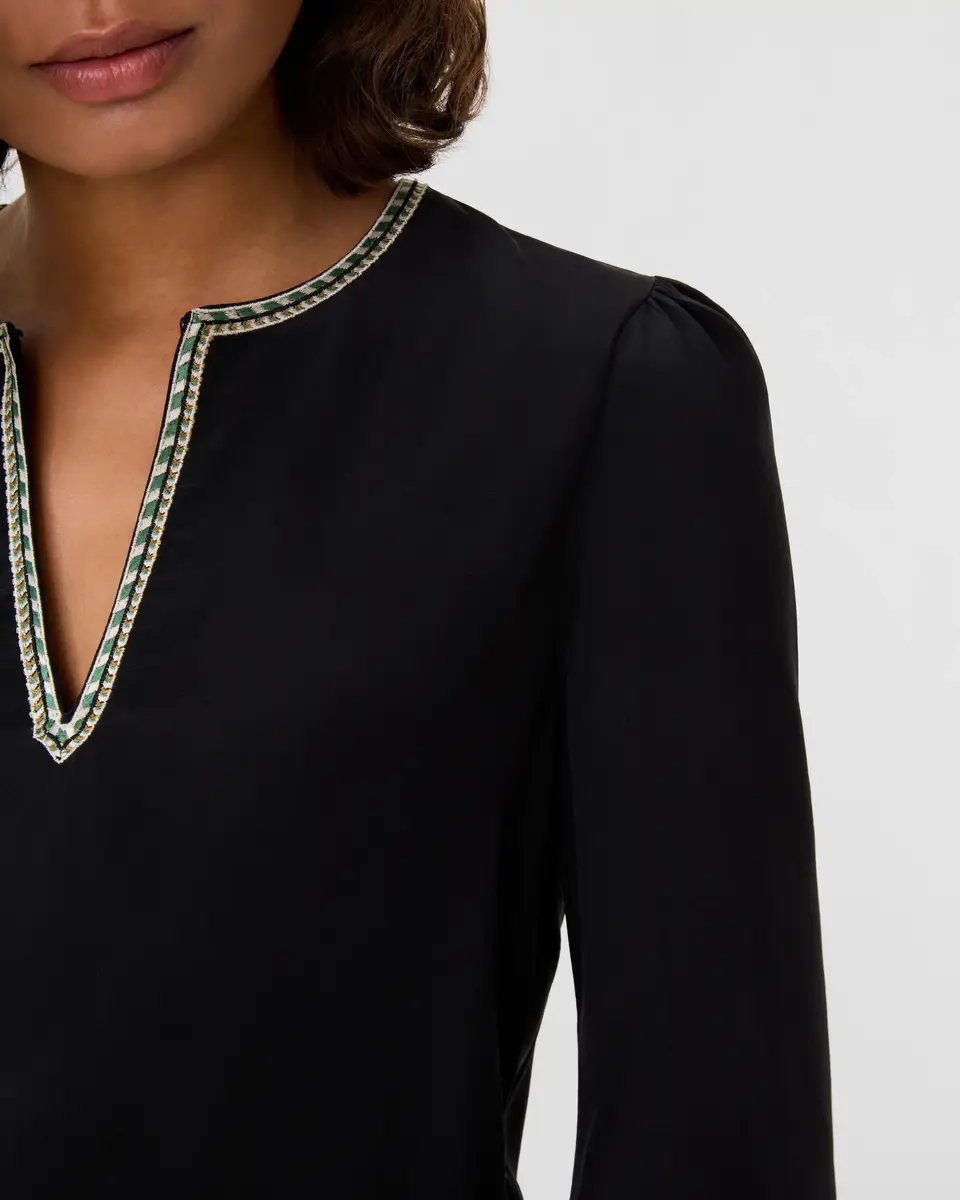 Emporio Sirenuse Vera Blouse with Agra Embroidery | Thumbnail 3 Emporio Sirenuse Vera Blouse with Agra Embroidery | Thumbnail 3