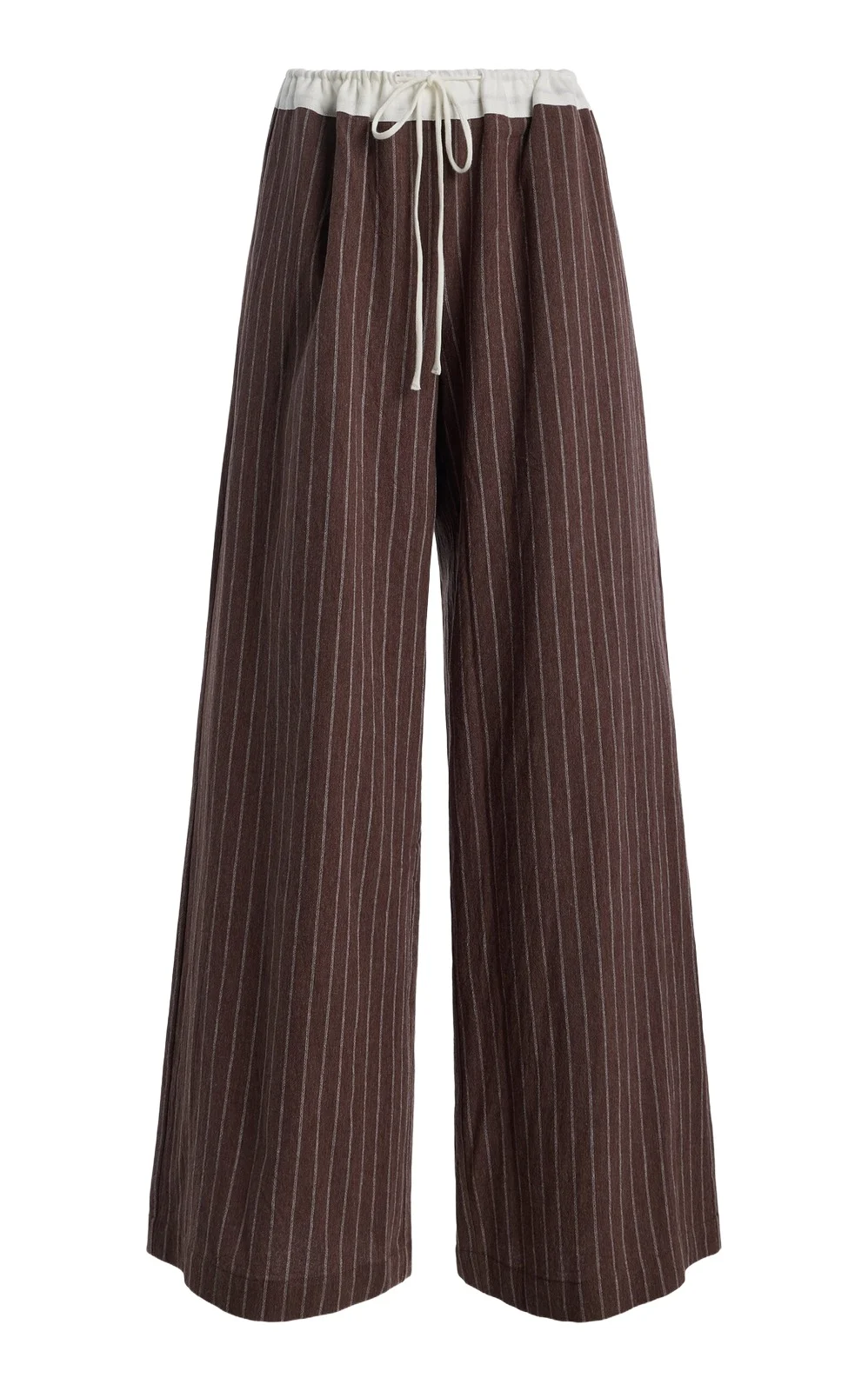 Verci Striped Cotton-Linen Wide-Leg Pants Verci Striped Cotton-Linen Wide-Leg Pants