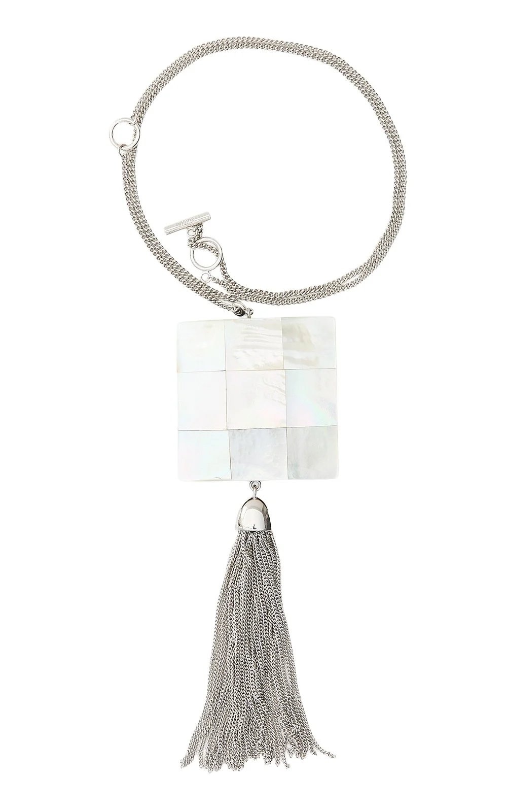 Neige Rhodium-Plated Brass Mother-of-Pearl Necklace