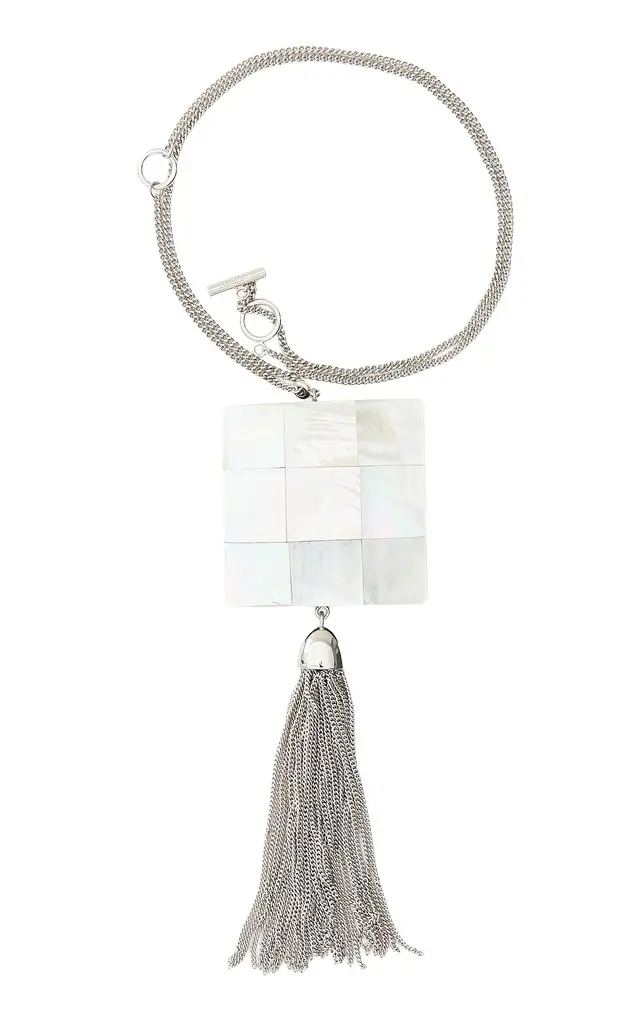 Julietta Neige Rhodium-Plated Brass Mother-of-Pearl Necklace