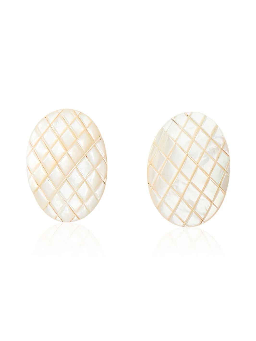 Isotta Rhodium-Plated Brass Mother-of-Pearl Earrings