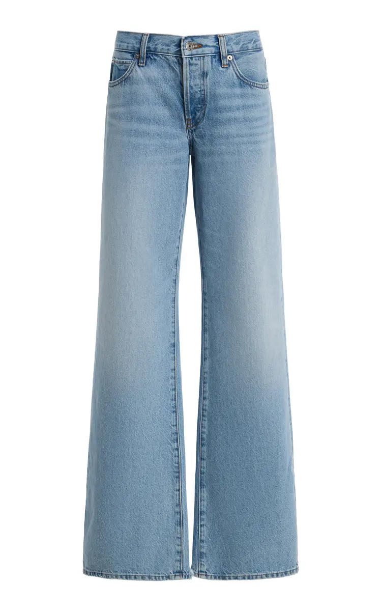 Frame x Amelia Gray The Gray Rigid Low-Rise Flared-Leg Jeans | Image 1 Frame x Amelia Gray The Gray Rigid Low-Rise Flared-Leg Jeans | Image 1