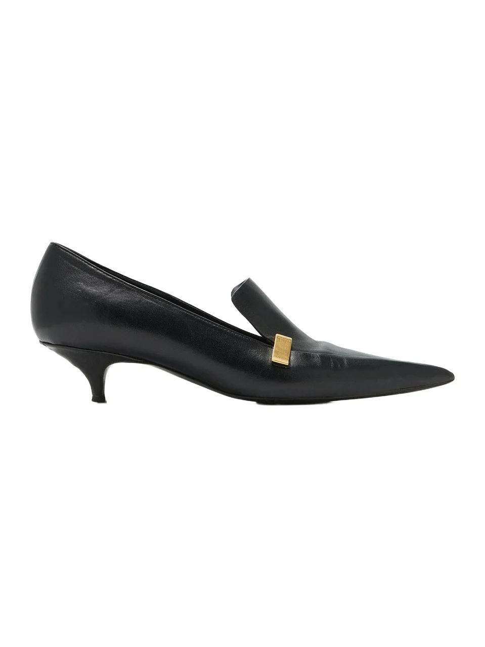 Slash Leather Loafer Pumps