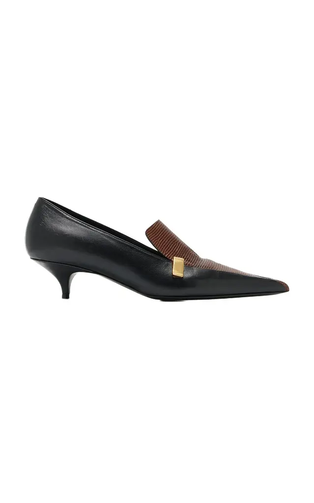 Slash Leather Loafer Pumps Slash Leather Loafer Pumps