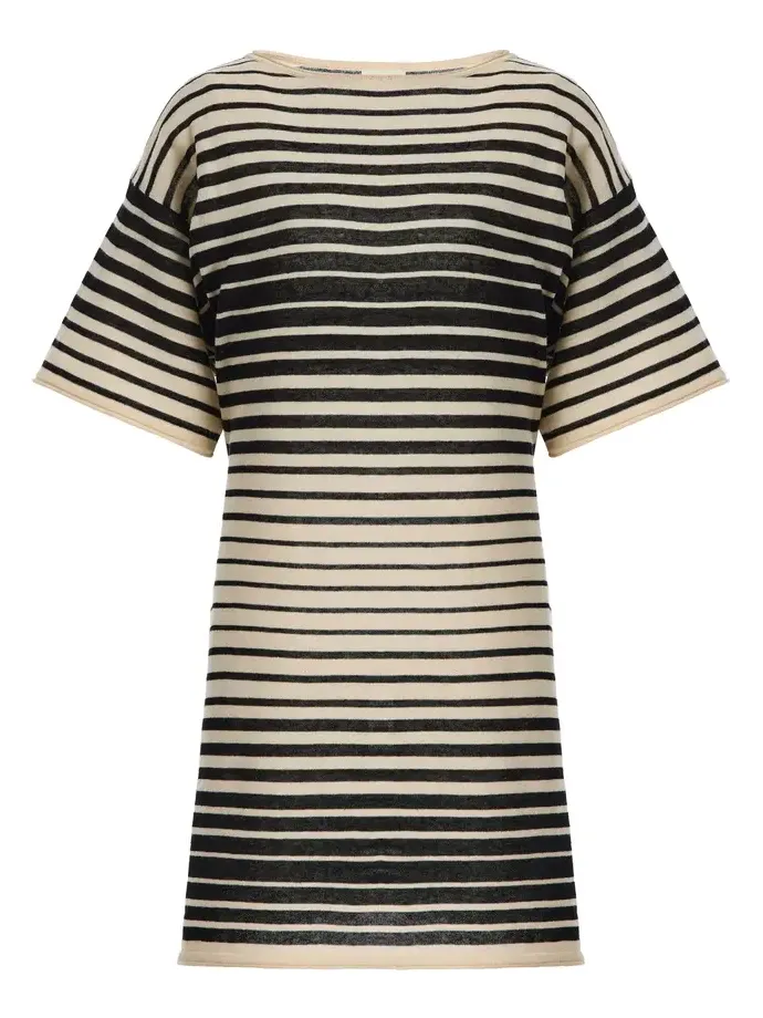 Ombre Striped Knit Mini Dress