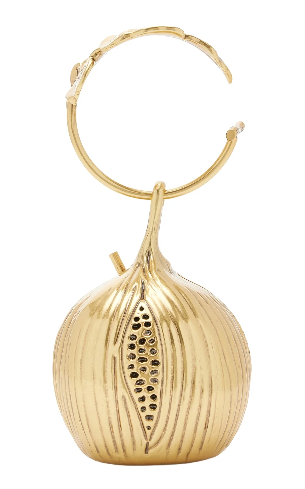 Cult Gaia Fico Antique Metal Clutch Bag