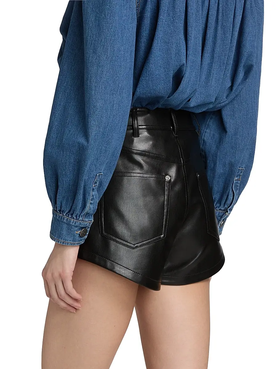 Cinq à Sept Women's Dani Faux Leather Shorts | Thumbnail 5 Cinq à Sept Women's Dani Faux Leather Shorts | Thumbnail 5