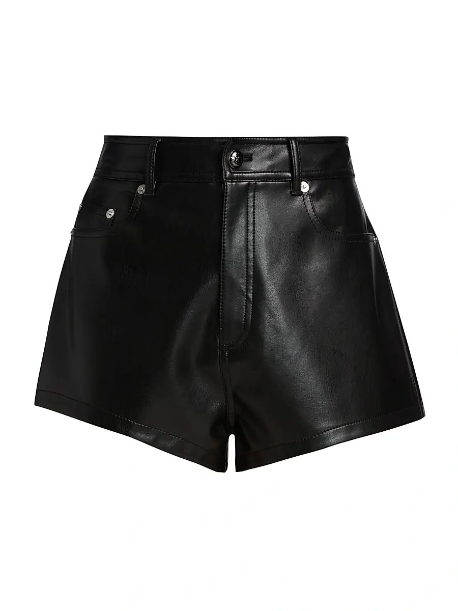 Cinq à Sept Women's Dani Faux Leather Shorts - Black | Image 1 Cinq à Sept Women's Dani Faux Leather Shorts - Black | Image 1