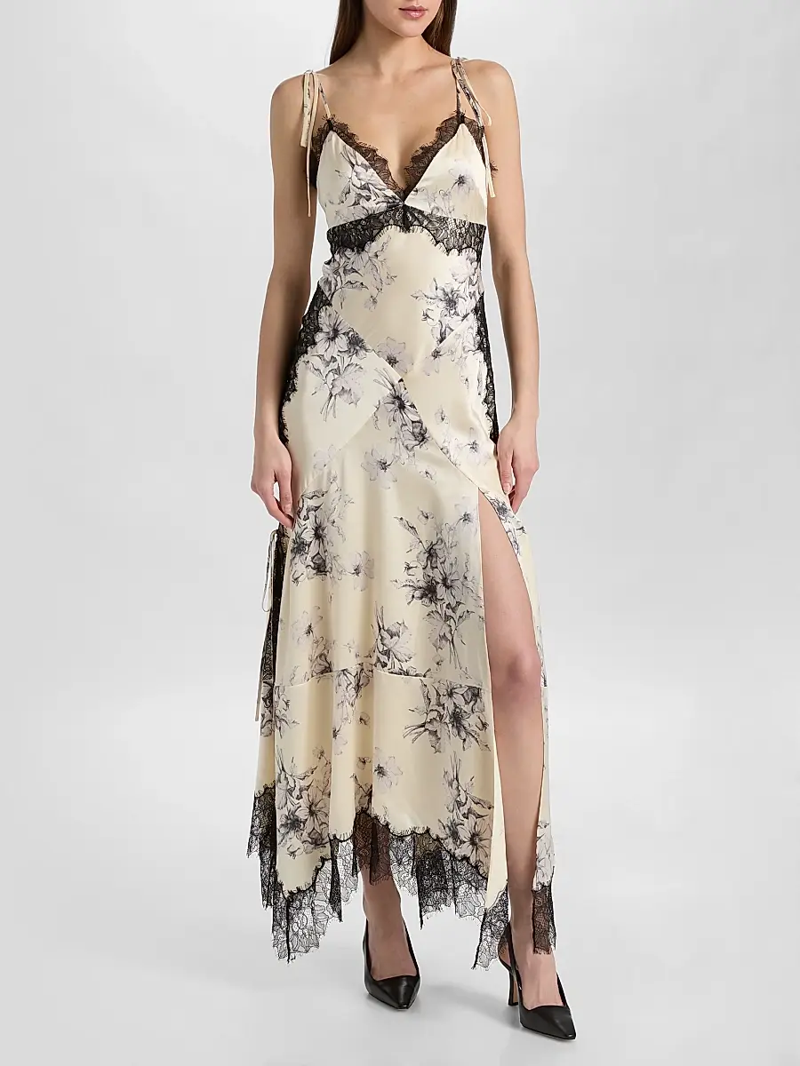 Cinq à Sept Women's Antonella Floral Slip Gown | Thumbnail 2 Cinq à Sept Women's Antonella Floral Slip Gown | Thumbnail 2