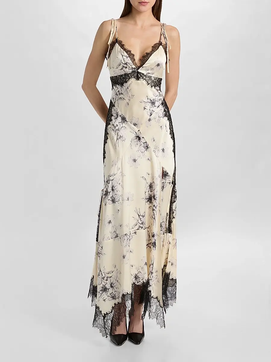 Cinq à Sept Women's Antonella Floral Slip Gown | Thumbnail 3 Cinq à Sept Women's Antonella Floral Slip Gown | Thumbnail 3