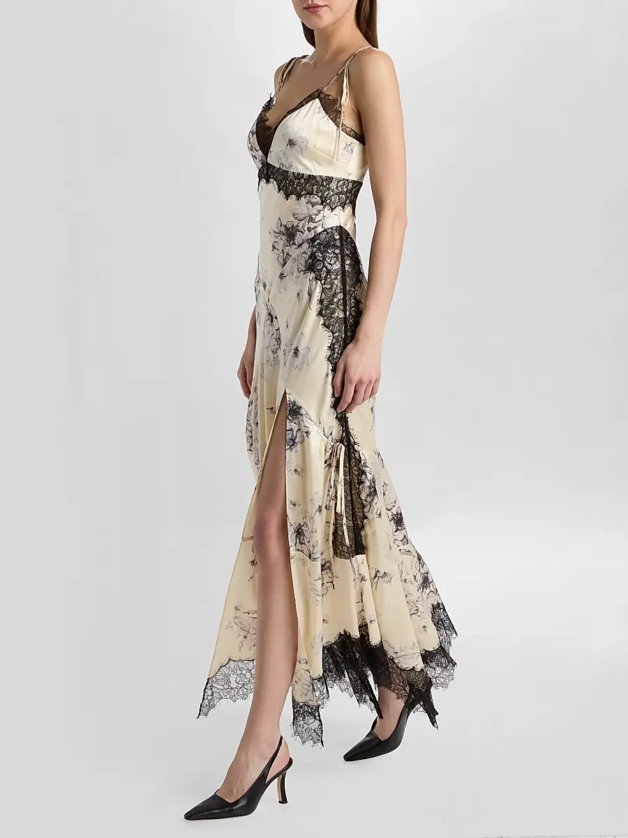 Cinq à Sept Women's Antonella Floral Slip Gown | Thumbnail 4 Cinq à Sept Women's Antonella Floral Slip Gown | Thumbnail 4