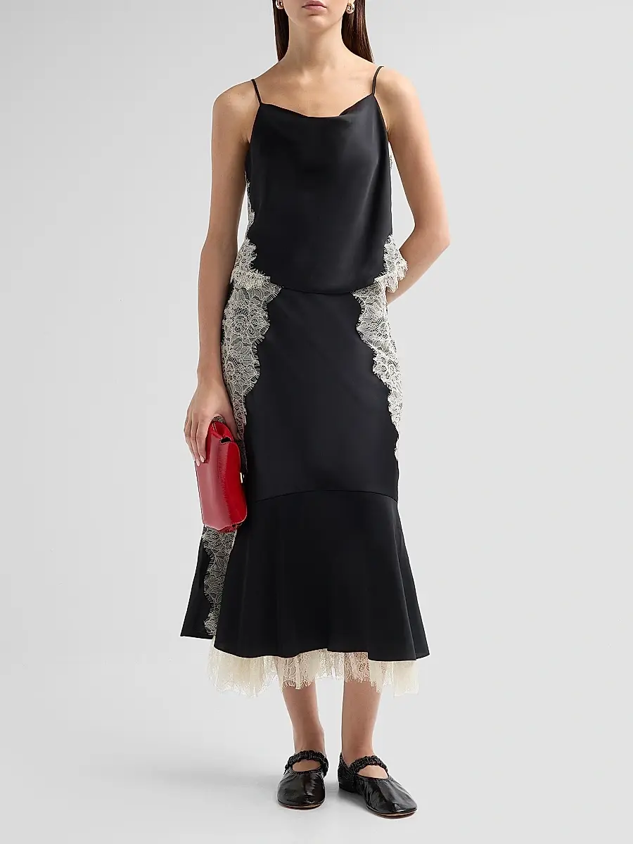 Cinq à Sept Women's Esme Satin Liore Midi Skirt | Thumbnail 2 Cinq à Sept Women's Esme Satin Liore Midi Skirt | Thumbnail 2